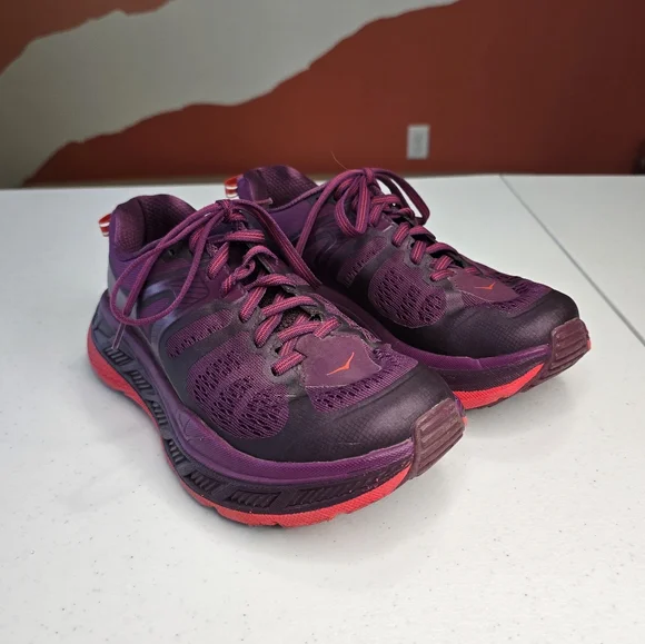HOKA Stinson ATR 5 Trail-Running Shoes Women's 7 Purple Outdoor Gorpcore - Picture 1 of 10